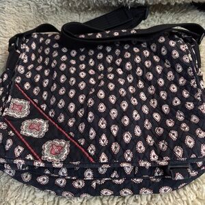 RETIRED pattern; Vera Bradley Attache’/messenger bag.  Cottagecore, Grannycore,